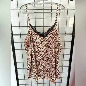 Torrid plus size cheetah print cami with adjustable straps EUC